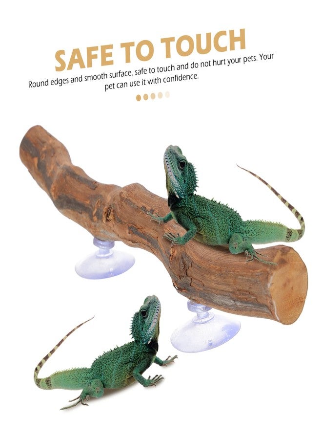 BUGUUYO Grape Wood Stand Bearded Dragon Toy Suction Tree Branch Lizard Supplies Terrarium Decor - Image 5